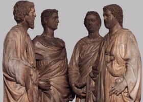 Quattro Santi Coronati, marble sculpture by Nanni di Banco (1375 -1420), Florence Quattro Santi Coronati, marble sculpture by Nanni di Banco (1375 -1420), Florence