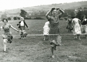 The ladies' egg & spoon race, Picklescott Village Fete & Sports Day 1963 (Source: Picklescott.org.uk) The ladies' egg & spoon race, Picklescott Village Fete & Sports Day 1963 (Source: Picklescott.org.uk)