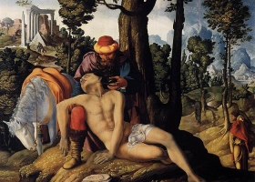 The Good Samaritan, Master of the Good Samaritan, circa 1530–1550, Centraal Museum Utrecht (Source: Wikimedia Commons) The Good Samaritan, Master of the Good Samaritan, circa 1530–1550, Centraal Museum Utrecht (Source: Wikimedia Commons)