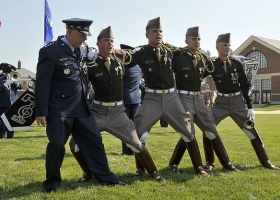 Air Force Chief of Staff Gen. T. Michael Moseley with cadets at his retirement ceremony, 2008 (U.S. Air Force photo/Scott M. Ash. Source: Wikimedia Commons) Air Force Chief of Staff Gen. T. Michael Moseley with cadets at his retirement ceremony, 2008 (U.S. Air Force photo/Scott M. Ash. Source: Wikimedia Commons)