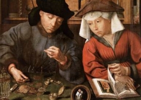 The Money Lender and his Wife, Quentin Metsys, founder of the Antwerp school, 1514, The Louvre, Paris The Money Lender and his Wife, Quentin Metsys, founder of the Antwerp school, 1514, The Louvre, Paris