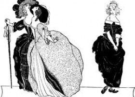 Cinderella and her sisters, Aubrey Beardsley illustration of the classic story, from The Yellow Book, 1894 Cinderella and her sisters, Aubrey Beardsley illustration of the classic story, from The Yellow Book, 1894