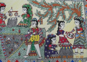 Madhubani, or Mithila, painting from Northern India (Source: mithilapaintingtraining.blogspot.co.uk) Madhubani, or Mithila, painting from Northern India (Source: mithilapaintingtraining.blogspot.co.uk)
