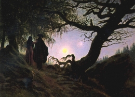 Woman and Man Contemplating the Moon, David Caspar Friedrich, c.1818-1824, Alte Nationalgalerie, Berlin (Source: Wikimedia Commons) Woman and Man Contemplating the Moon, David Caspar Friedrich, c.1818-1824, Alte Nationalgalerie, Berlin (Source: Wikimedia Commons)