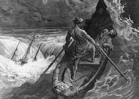 The Pilot Faints, from Coleridge's Rime of the Ancient Mariner, illustrated by Gustave Doré, published 1798 The Pilot Faints, from Coleridge's Rime of the Ancient Mariner, illustrated by Gustave Doré, published 1798