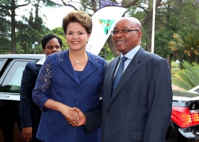 Brazillian President Dilma Rousseff and South African President Jacob Zuma, 2013. Courtesy of Brazilian Foreign Ministry Brazillian President Dilma Rousseff and South African President Jacob Zuma, 2013. Courtesy of Brazilian Foreign Ministry