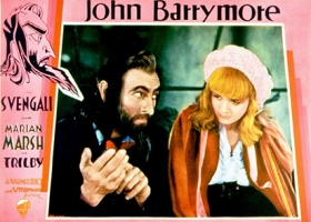 John Barrymore as Svengali and Marian Marsh as Trilby, a poster for ‘Svengali’, 1931, produced and distributed by Warner Brothers John Barrymore as Svengali and Marian Marsh as Trilby, a poster for ‘Svengali’, 1931, produced and distributed by Warner Brothers
