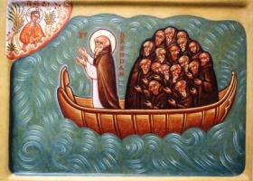 The Voyage of St. Brendan the Navigator, according to legend this famed traveller reached North America between 512 and 530 AD The Voyage of St. Brendan the Navigator, according to legend this famed traveller reached North America between 512 and 530 AD