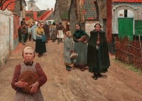 The Distribution of Bread in the Village, Frans van Leemputten, 1892 (Source: Wikimedia Commons) The Distribution of Bread in the Village, Frans van Leemputten, 1892 (Source: Wikimedia Commons)