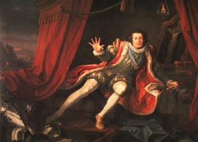 David Garrick in the title role in Act V, Scene 3 of Shakespeare's Richard III, by William Hogarth, 1745 (Courtesy: Walker Art Gallery, Liverpool) David Garrick in the title role in Act V, Scene 3 of Shakespeare's Richard III, by William Hogarth, 1745 (Courtesy: Walker Art Gallery, Liverpool)
