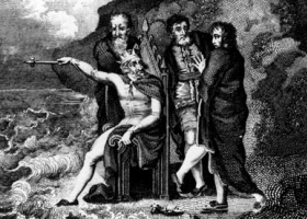 King Canute showing he did not have power over the tide. This story recorded in Henry of Huntingdon's twelfth-century History of England, was a testimony to Canute's wisdom and Christian humility. King Canute showing he did not have power over the tide. This story recorded in Henry of Huntingdon's twelfth-century History of England, was a testimony to Canute's wisdom and Christian humility.