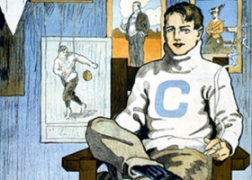 Columbia Man. A 1902 poster for Columbia University, by John E. Sheridan (Source: Wikimedia Commons) Columbia Man. A 1902 poster for Columbia University, by John E. Sheridan (Source: Wikimedia Commons)