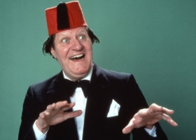 "Just like that", the supreme British comedian, Tommy Cooper, 1921-1984 (Courtesy: Virgin Media) "Just like that", the supreme British comedian, Tommy Cooper, 1921-1984 (Courtesy: Virgin Media)