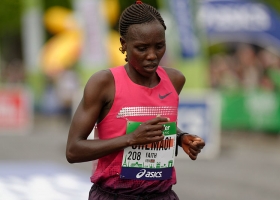 Kenya's Faith Chemaoi crosses the finishing line of the 2014 Paris Marathon (Source: Wikimedia Commons) Kenya's Faith Chemaoi crosses the finishing line of the 2014 Paris Marathon (Source: Wikimedia Commons)