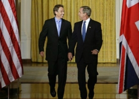 Tony Blair and George W. Bush at the White House, 2003 (Source: Wikimedia Commons) Tony Blair and George W. Bush at the White House, 2003 (Source: Wikimedia Commons)