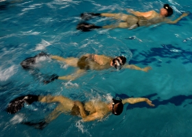 Early morning water circuit training session at Pope Army Airfield, N.C., 2015 (Source: Wikimedia Commons) Early morning water circuit training session at Pope Army Airfield, N.C., 2015 (Source: Wikimedia Commons)