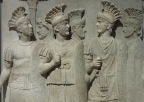 Marble relief of the Roman Praetorian Guard c50AD (Courtesy: Louvre-Lens Museum, Lens, France) Marble relief of the Roman Praetorian Guard c50AD (Courtesy: Louvre-Lens Museum, Lens, France)