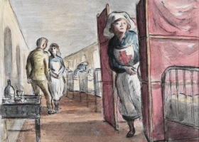 Royal Herbert Hospital, Woolwich: the Sister, by Edward Ardizzone,1941 (Courtesy: The Imperial War Museum, London) Royal Herbert Hospital, Woolwich: the Sister, by Edward Ardizzone,1941 (Courtesy: The Imperial War Museum, London)