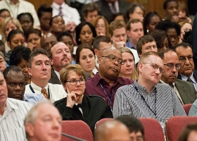 Cultural Transformation Recognition Ceremony at the Jefferson Auditorium, US Department of Agriculture in Washington, DC, 2011 (Source: Wikimedia Commons) Cultural Transformation Recognition Ceremony at the Jefferson Auditorium, US Department of Agriculture in Washington, DC, 2011 (Source: Wikimedia Commons)