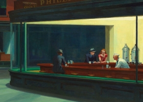 A detail from 'Nighthawks', Edward Hopper, 1942, (Courtesy: The Art Institute of Chicago) A detail from 'Nighthawks', Edward Hopper, 1942, (Courtesy: The Art Institute of Chicago)