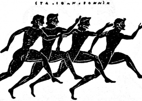 A foot-race at the Panathenaea, Greece, 800-480 BC (Source: Encyclopædia Britannica)