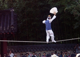 High-wire performer, South Korea, 2006 (Source: Wikimedia Commons) High-wire performer, South Korea, 2006 (Source: Wikimedia Commons)