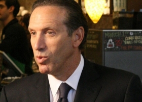 Starbucks Chairman Howard Schultz talks to the media (Source: Wikimedia Commons) Starbucks Chairman Howard Schultz talks to the media (Source: Wikimedia Commons)