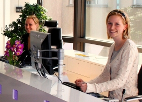 Receptionists at DICE in Stockholm, 2008 (Source: Wikimedia Commons) Receptionists at DICE in Stockholm, 2008 (Source: Wikimedia Commons)