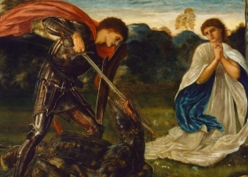 St George Kills the Dragon, Edward Burne-Jones, 1866 (Courtesy: Art Gallery of New South Wales) St George Kills the Dragon, Edward Burne-Jones, 1866 (Courtesy: Art Gallery of New South Wales)
