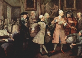 Surrounded by Artists and Professors: A Rake's Progress, William Hogarth 1732-5 (Courtesy: Sir John Soane's Museum) Surrounded by Artists and Professors: A Rake's Progress, William Hogarth 1732-5 (Courtesy: Sir John Soane's Museum)