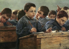 In the Classroom, Jean-Paul Louis Martin des Amoignes, 1886 (Courtesy: Bonhams) In the Classroom, Jean-Paul Louis Martin des Amoignes, 1886 (Courtesy: Bonhams)