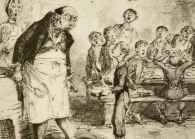 Oliver Asking for More (Charles Dickens ‘Oliver Twist’), George Cruikshank, 1837 (Courtesy: . British Library) Oliver Asking for More (Charles Dickens ‘Oliver Twist’), George Cruikshank, 1837 (Courtesy: . British Library)