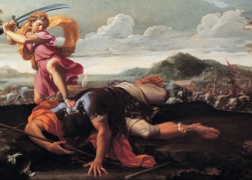 David and Goliath, Guillaume Courtois, c.1650 (Courtesy: Capitoline Museums, Rome) David and Goliath, Guillaume Courtois, c.1650 (Courtesy: Capitoline Museums, Rome)
