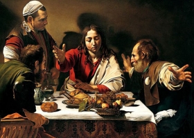 Supper at Emmaus, Caravaggio, 1600, National Gallery London Supper at Emmaus, Caravaggio, 1600, National Gallery London