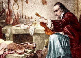 Antonio Stradivari, 1644-1737. A romanticized view, 1920s, painter unknown (Source: Wikipedia Commons) Antonio Stradivari, 1644-1737. A romanticized view, 1920s, painter unknown (Source: Wikipedia Commons)
