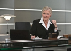 Dame Judi Dench as 'M', James Bond: Quantum of Solace, 2008, directed by Marc Forster, produced by Eon Productions, Sony/MGM Dame Judi Dench as 'M', James Bond: Quantum of Solace, 2008, directed by Marc Forster, produced by Eon Productions, Sony/MGM
