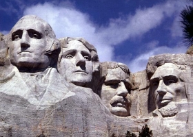 Mount Rushmore: George Washington, Thomas Jefferson, Theodore Roosevelt, and Abraham Lincoln (Source: Wikimedia Commons) Mount Rushmore: George Washington, Thomas Jefferson, Theodore Roosevelt, and Abraham Lincoln (Source: Wikimedia Commons)